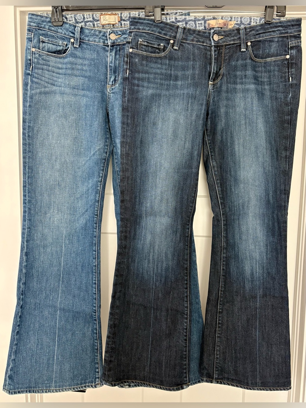 LOT of *2* Women’s Paige Size 31 Robertson & Laurel Canyon Flare Wide Leg Jeans